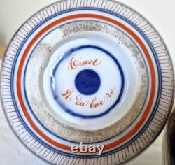 Paire de très beaux vases en porcelaine signés Tinet à Paris, époque XIXème s