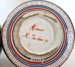 Paire de très beaux vases en porcelaine signés Tinet à Paris, époque XIXème s