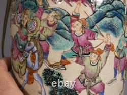 Paire de vases lampes en céramique Chine, époque fin XIX ème