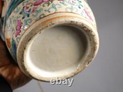 Paire de vases lampes en céramique Chine, époque fin XIX ème