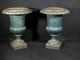 Paire De Vases Médicis De Jardin En Fonte, époque Xix ème