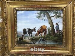 Peinture Sur Porcelaine Epoque Empire Cadre Antique Porcelain Frame XIX EME N2