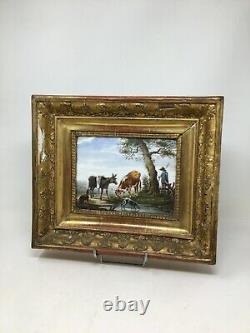 Peinture Sur Porcelaine Epoque Empire Cadre Antique Porcelain Frame XIX EME N2