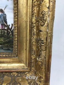 Peinture Sur Porcelaine Epoque Empire Cadre Antique Porcelain Frame XIX EME N2