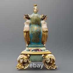 Pendule Signée Porcelaine de Jacob Petit du XIXème Siècle, Epoque Napoléon III