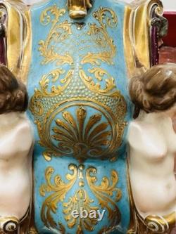 Pendule Signée Porcelaine de Jacob Petit du XIXème Siècle, Epoque Napoléon III