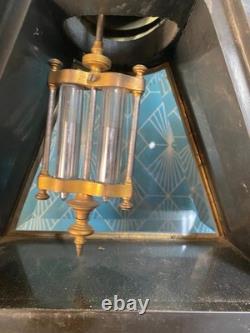 Pendule XIXème, époque Napoléon III, mouvement mercure, en marbre noir