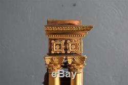 Pendule architecturale en bronze doré époque Restauration XIXème