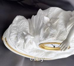 Pendule époque Louis XVI, en biscuit blanc signée Romilly