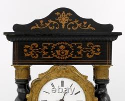 Pendule portique d'époque Napoléon III, XIXe siècle, ancien