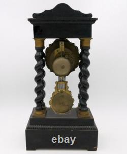 Pendule portique d'époque Napoléon III, XIXe siècle, ancien