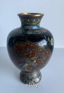 Petit vase chinois en cloisonné d époque de la fin du XIX ème