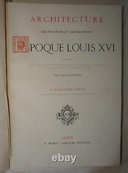 Pfnor Architecture décoration et ameublement époque Louis XVI / 1865