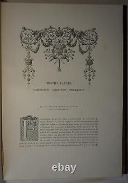 Pfnor Architecture décoration et ameublement époque Louis XVI / 1865