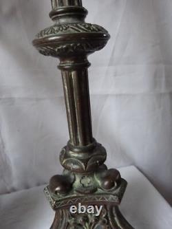 Piques cierges d'église en Bronze. 120 époque début 20 eme siècle