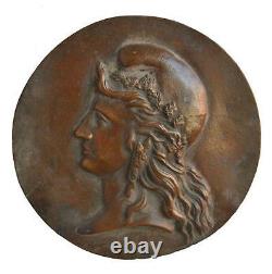 Plaque en bronze à la marianne époque XIXème