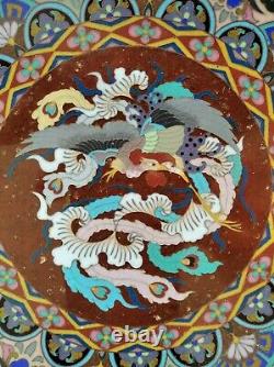 Plat émaux cloisonnés Epoque Meiji Fin XIXème