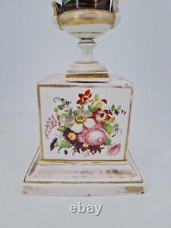 Porcelaine De Paris et Jacob Petit, vase médicis sur un socle époque XIX ème s