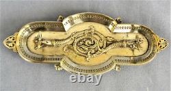 Porte Plume Ecritoire en Bronze Argenté Epoque Napoléon III XIXème