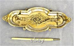 Porte Plume Ecritoire en Bronze Argenté Epoque Napoléon III XIXème