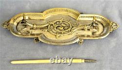 Porte Plume Ecritoire en Bronze Argenté Epoque Napoléon III XIXème