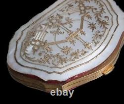 Porte monnaie porte louis d'or en nacre incrusté de laiton époque XIXÈME