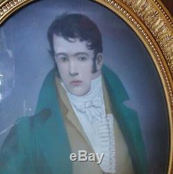 Portrait d'Homme Epoque 1er Empire Ecole Fançaise du XIXème siècle Pastel