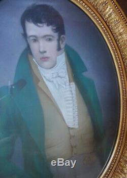 Portrait d'Homme Epoque 1er Empire Ecole Fançaise du XIXème siècle Pastel
