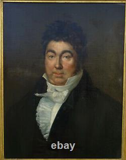 Portrait d'Homme Epoque Charles X Ecole Française du XIXème Huile sur Toile