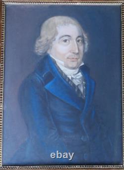 Portrait d'Homme Epoque Directoire Pastel début XIXème siècle