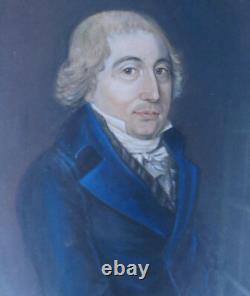 Portrait d'Homme Epoque Directoire Pastel début XIXème siècle
