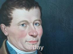 Portrait d'Homme Epoque Ier Empire Huile/Toile du XIXème siècle