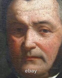 Portrait d'Homme Epoque Louis Philippe Ecole française début du XIXème HST