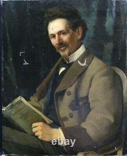 Portrait d'Homme Epoque Second Empire Ecole Française du XIXème HST