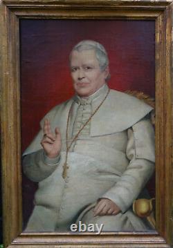Portrait d'Homme Pape Pie IX Epoque Napoléon III Ecole Française du XIXème HST