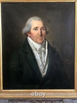Portrait d'homme époque 1er Empire Ecole Suisse du XIXème siècle 1809