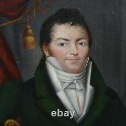 Portrait d'homme époque 1er Empire Ecole française du début du XIXème siècle