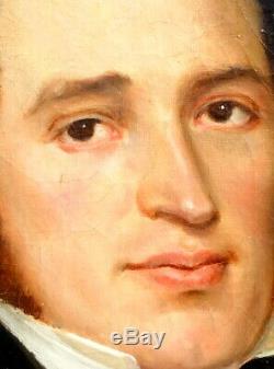 Portrait d'homme époque Louis Philippe HST début XIXème siècle