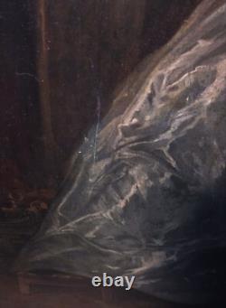 Portrait d'une Jeune Femme Epoque Louis Philippe Huile/Toile du XIXème siècle
