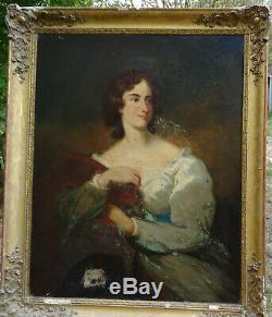 Portrait de Femme Epoque Charles X Ecole Française du début XIXème siècle HST