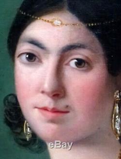 Portrait de Femme Epoque Louis Philippe Ecole Française du XIXème siècle HST