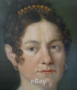 Portrait de Femme Mme Kayser Epoque Ier Empire XIXème Siècle HSP Alsace