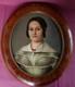Portrait De Femme Ovale Epoque Louis Philippe Huile/panneau Du Xix&egrave;me Si&egrave;cle