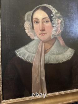 Portrait de Femme à la Coiffe Huile/Toile Epoque XIXème siècle