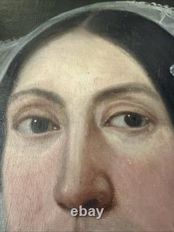Portrait de Femme à la Coiffe Huile/Toile Epoque XIXème siècle