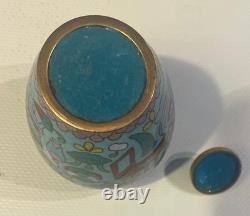 Pot à opium en émail cloisonné, époque Meiji