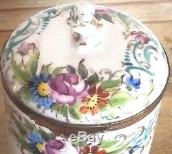 Pot couvert en porcelaine de Paris décor peint, époque milieu de XIX ème siècle