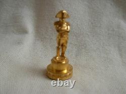 RARE PETIT CACHET EN BRONZE DORE, NAPOLEON, EPOQUE FIN XIXème