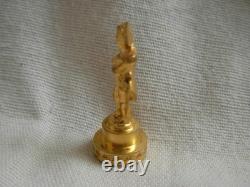 RARE PETIT CACHET EN BRONZE DORE, NAPOLEON, EPOQUE FIN XIXème