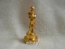 RARE PETIT CACHET EN BRONZE DORE, NAPOLEON, EPOQUE FIN XIXème